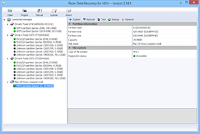 Raise Data Recovery for HFS+
