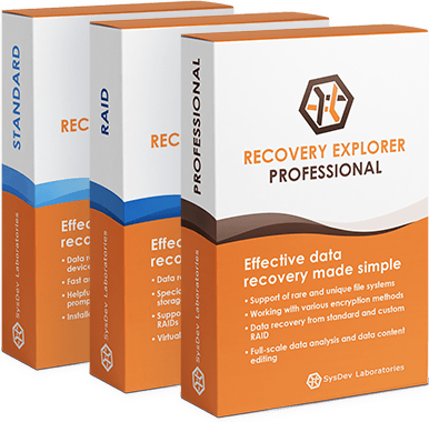 Recovery Explorer software products