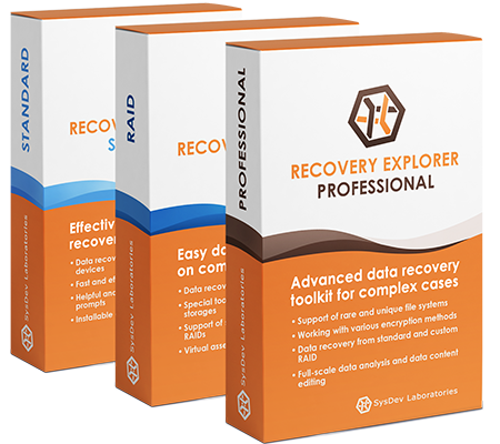 Recovery Explorer software products