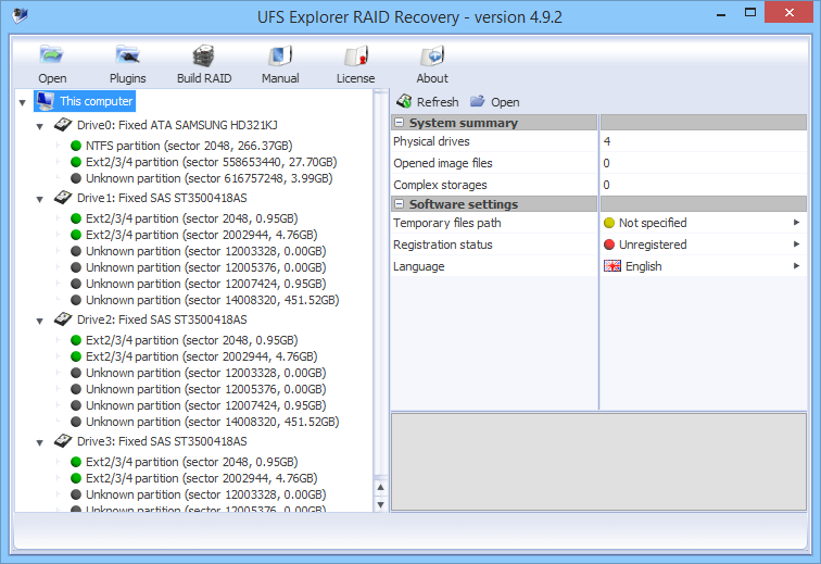UFS Explorer RAID Recovery for Windows v. 4